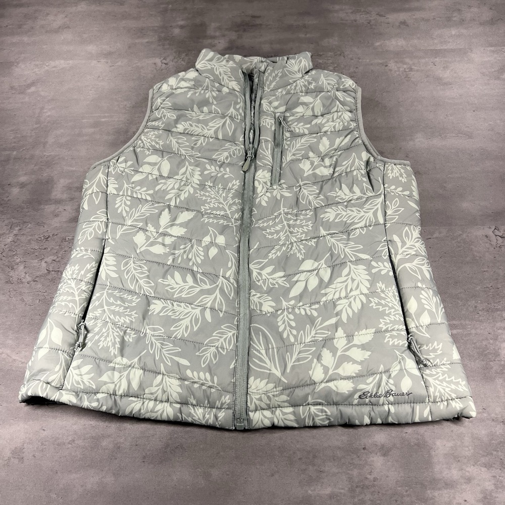 Eddie Bauer Puffer Vest Womens S Green Alpine Repel Pro Packable Water Repellent